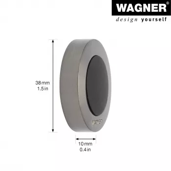 Wagner design yourself EH 5138 durvju atdurējs, cinkota preslējuma korpuss, masīvas gumijas amortizators, matēts niķelēts (15513811)