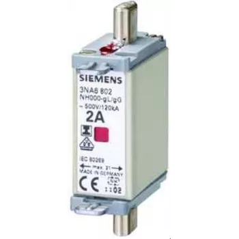 Siemens 3NA6824 NH drošinātāja ieliktnis 000 izmērs 80 A 500 V AC/250 V DC gG