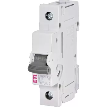 ETI ETIMAT P10 1P B6 miniatūrais automātiskais slēdzis 6A, raksturlīkne B, 230/400V, 10kA