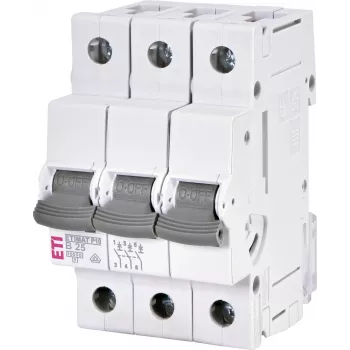 ETI ETIMAT P10 3-polīgais automātiskais slēdzis B25 25A 10kA, 415V AC/DC