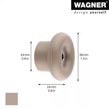 Wagner design yourself DOT mēteļu āķis, taupe krāsā, 1 āķis, cinka lejamais, skrūvējams 17022121