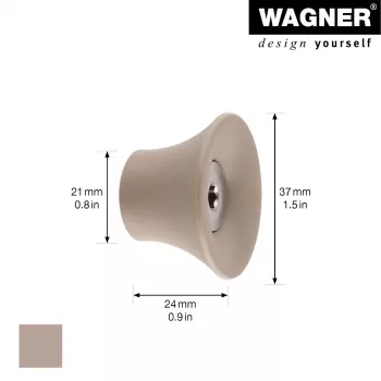 Wagner design yourself TULIP āķis mēteļiem, taupe krāsā, 1 āķis, cinka lejamais, pie sienas stiprināms, 10 kg slodze 17032121