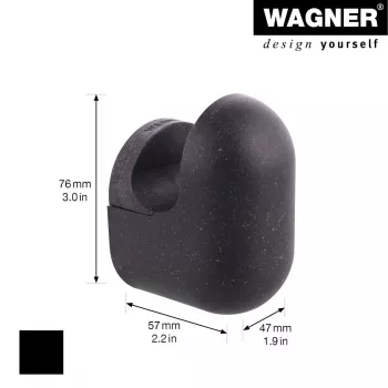 Wagner design yourself PILL mēteļu āķis, 1 āķis, melns, alumīnijs, sienas stiprinājums, 40 mm 17040221