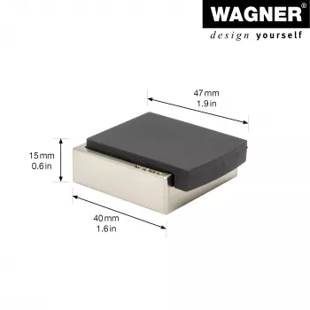 Wagner design yourself EH 5159 sienas durvju atdure (skrūvējama vai līmējama), cinka lējums un gumija (15515911)