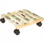 WAGNER design yourself Augu rullītis GH0645 Kvadrātveida koka motīvs 29 x 8 cm, dabīgs bērza saplāksnis, 4 grozāmie riteņi, 100 kg slodze 20064501