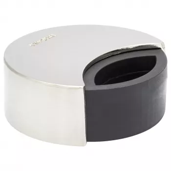 Wagner design yourself EH 5151 durvju atdurējs, cinka presliešanas korpuss ar gumijas amortizatoru, hromēts, Ø50 mm, pieskrūvējams, sudraba 15515111
