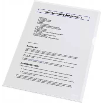 LEITZ Esselte Standard Plus caurumotās kabatas A4, 100 gab., caurspīdīgas, polipropilēns 56218