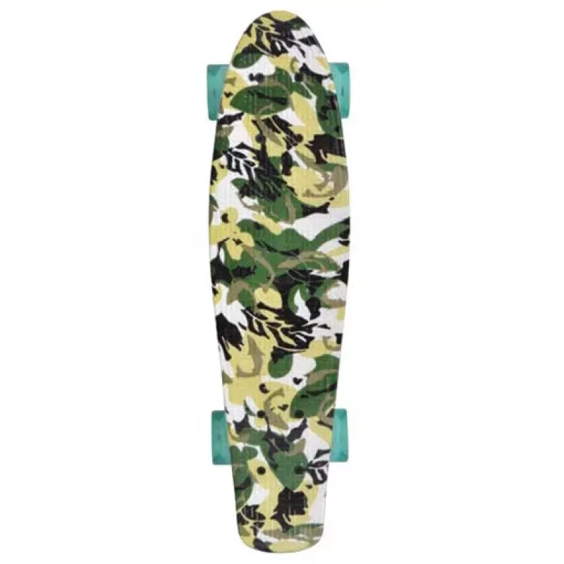 SCHILDKROT Retro skrituļošanas dēlis Free Spirit Camouflage polipropilēns (PP), pastiprināts dēlis 560 x 140 mm, 1 gabals (510781)
