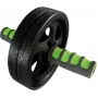 SCHILDKROT AB Roller / vēdera treniņu ritenis, melns/zaļš, dubultritenis, 185 mm diametrs, 45 mm platums 960045