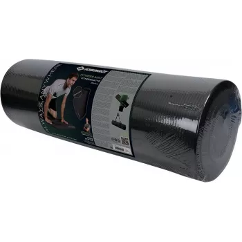 SCHILDKROT fitnesa paklājs 15 mm melns neslīdošs NBR 183x61 cm ar pārnēsāšanas siksnu 960160