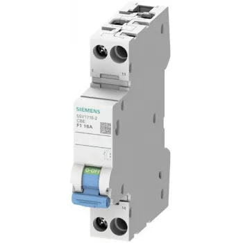 Siemens 5SY17042 automātiskais slēdzis 1P Z 4A 10kA ar palīgkontaktu 1NO