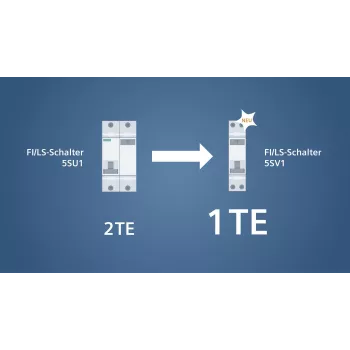 Siemens 5SV1316-7KK06 RCBO, 1P+N, 6 A, C-raksturlīkne, 30 mA, A tipa, 6 kA