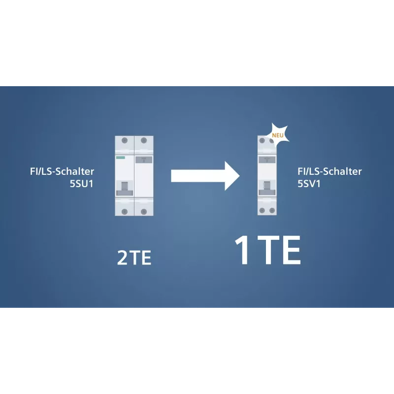 Siemens 5SV1316-7KK06 RCBO, 1P+N, 6 A, C-raksturlīkne, 30 mA, A tipa, 6 kA