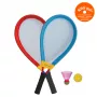 SCHILDKROT Giant Racket Set zili/sarkani milzu raketes ar tīkla stīgām 970150