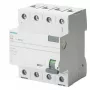 SIEMENS 5SV36468 selektīvais diferenciālās aizsardzības automāts, A tips, 63 A, 300 mA, 4 polu, 400 V