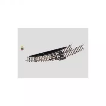 Märklin Z mēroga elektromagnētiskais izliektais kreisais rādītājs - melns/dzeltens 8568