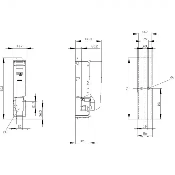 Siemens SENTRON 3NP1131-1CA10 drošinātāju slēdzis-atdalītājs, 3 polu, 160 A, 690 V AC, NH00