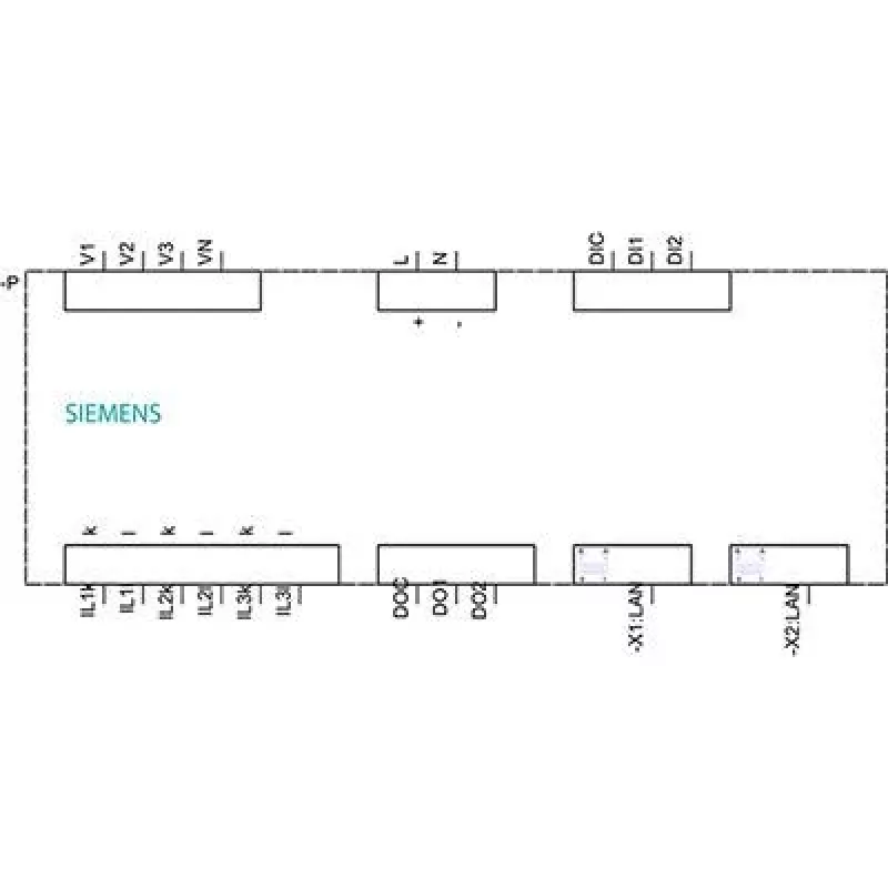 Siemens SENTRON PAC3220 elektroenerģijas monitoringa ierīce, Modbus TCP, LCD, 96x96mm panelī, 690/400V AC, 24-60V DC barošana, skrūvju spailes 7KM32201BA011EA0