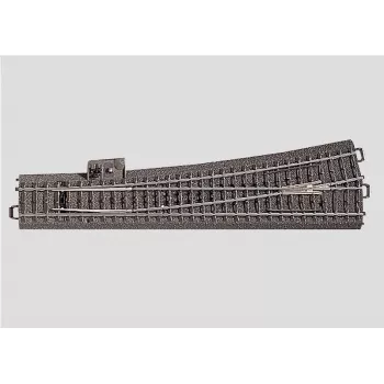 Märklin H0 C-Track slaidais kreisais pārmijas mezgls ar pamatni, 236,1 mm, manuāls, AC 24711