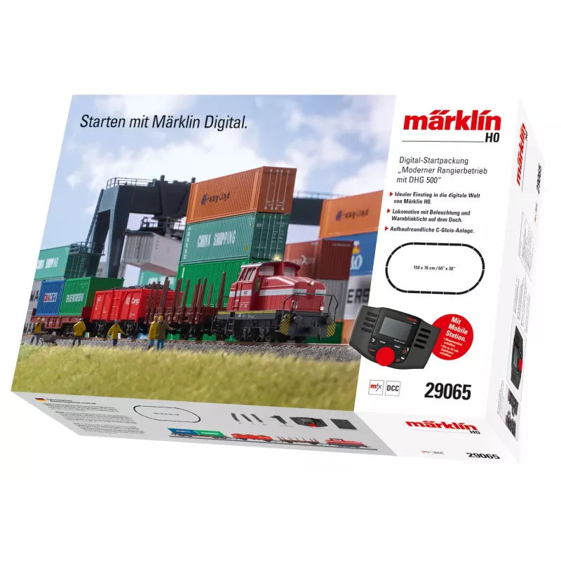 Märklin 29065 H0 digitālais starta komplekts modernai manevru darbībai ar DHG 500