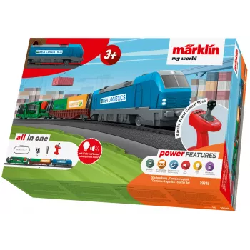 Märklin 29349 H0 sākuma pakete Konteineru loģistika ar 232. sērijas dīzeļlokomotīvi un 3 konteineru vagoniem platformām