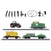 Märklin 29653 H0 starta komplekts lauksaimniecība - digitālā tvaika lokomotīve BR 81 ar mfx+ skaņu, Mobile Station 3, C-Track ovāls, vagoni ar traktoru un siena ķīpām