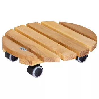 WAGNER Multiroller ERLE soft rund Ø34cm augu ratiņi, masīva alkšņa koksne, 100 kg, 3 grozāmie ritentiņi, grīdu aizsargājoši 20026201