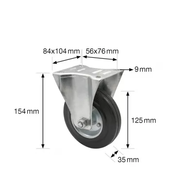 Wagner design yourself Nefiksēts ritenītis RO 8124 sudraba 50 mm ritenis 40 kg nestspēja 4812401