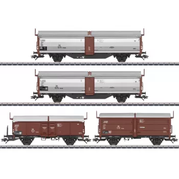 Märklin Tbes-t-66 bīdāmo jumtu/bīdāmo sienu vagonu komplekts (47301)