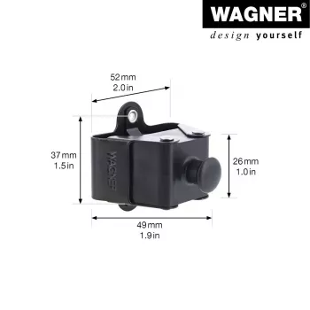Wagner design yourself bārs ar 1 āķi WH 2099, melns, 2 gab.