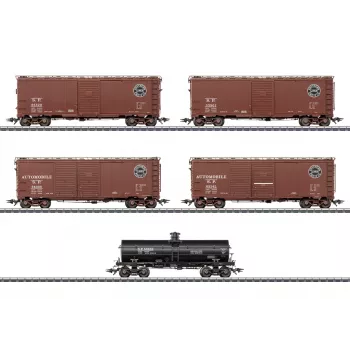 Märklin 045667 H0 AC Southern Pacific 5 daļu ASV kravas vagonu komplekts