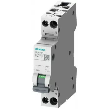 Siemens SENTRON 5SL6010-6 automātiskais slēdzis, 1P+N, C10, 230V, 6kA