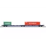 Märklin 47474 Sdggmrss divkabatu platformas vagons H0 mērogā 1:87 kobaltziļā krāsā 393 mm