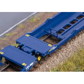 Märklin 47474 Sdggmrss divkabatu platformas vagons H0 mērogā 1:87 kobaltziļā krāsā 393 mm