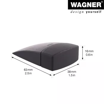 Wagner design yourself EH 5150 grīdas durvju atdurējs, cinka lejamais sakausējums un plastmasa, matēts niķelis, 45 mm augstums 15515011