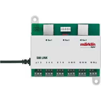 Märklin Link s 88 digitālais DCC dekoderis, zaļi balts, 60883