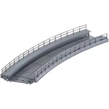 Märklin izliektais uzbrauktuves posms tilta balstam H0 mērogā, pelēks 074623