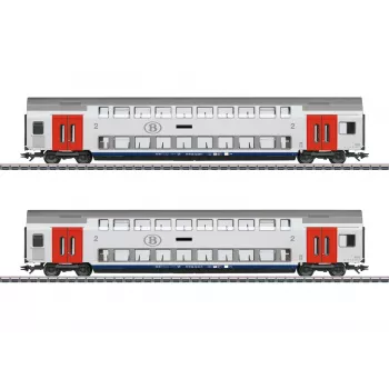 Märklin 043566 H0 divstāvu vagonu komplekts SNCB M6 2. klase