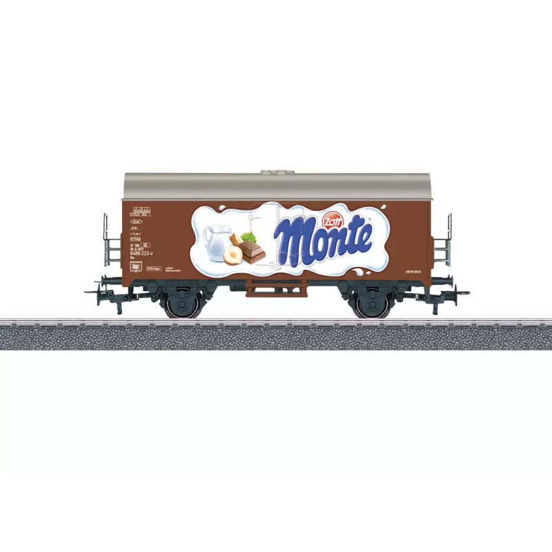 Märklin 44252 HO mēroga Gms 30 segtais preču vagons, III ēra, DB, brūns