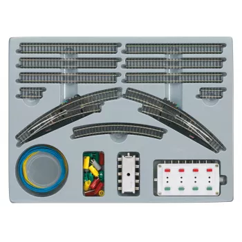 Märklin 08193 Stacijas sliežu paplašinājuma komplekts T2, Z mērogs (1:220), jaunsudraba sliedes