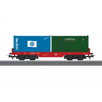 Märklin 44700 H0 divasu slēgtais kravas vagons, DB brūns, III–IV ēra, Relex sakabes, 115 mm