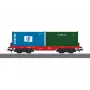 Märklin 44700 H0 divasu slēgtais kravas vagons, DB brūns, III–IV ēra, Relex sakabes, 115 mm