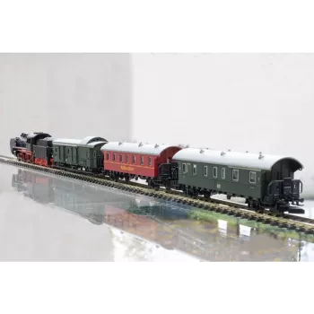 Märklin 81874 Z mēroga tvaika kravas vilciena iesācēju komplekts - BR 89.0, III ēra, 3 vagoni, ovāls sliežu ceļš, analogais līdzstrāvas 081874