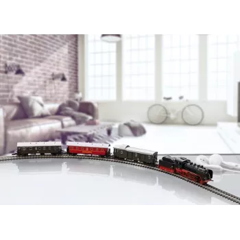 Märklin 81874 Z mēroga tvaika kravas vilciena iesācēju komplekts - BR 89.0, III ēra, 3 vagoni, ovāls sliežu ceļš, analogais līdzstrāvas 081874