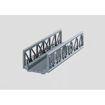 Märklin 074620 režģveida tilts H0 modeļu dzelzceļam (1:87), pelēks, viena sliežu ceļa, 360 mm