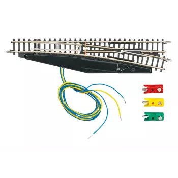Märklin 8563 elektriskais labās puses rāmja slēdzis, Z mērogs, Mini-Club, melns/dzeltens