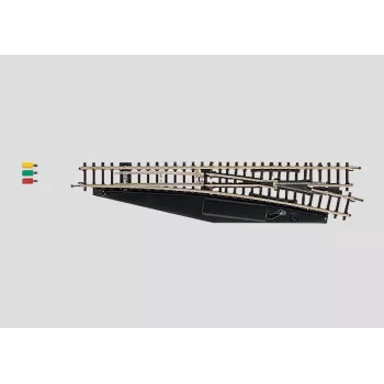Märklin 8563 elektriskais labās puses rāmja slēdzis, Z mērogs, Mini-Club, melns/dzeltens