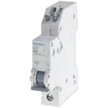 Siemens 5SJ61106KS automātiskais slēdzis 1-polārs B 10 A 6 kA 230/400 V AC ar spraudņa spailēm