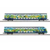 Märklin 87307 Z mēroga divstāvu vagonu komplekts Touristik 2 DB AG (1:220, 2 vagoni)