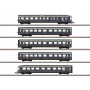 Märklin 087615 Z mēroga vagonu komplekts 'Blauer Enzian' DB, MHI (3 vagonu pasažieru komplekts)
